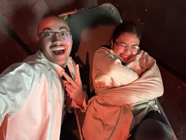 Escape room team after beating the clock